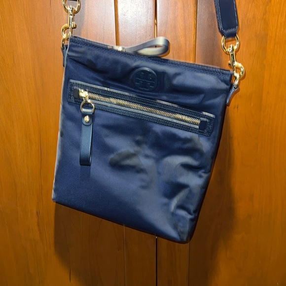 Tory Burch Bags Navy Blue Nylon Crossbody Poshmark